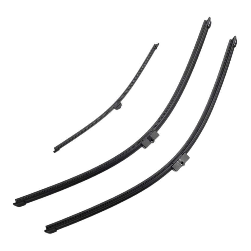 Silbak Front & Rear Wiper Blade Set, Compatible with Porsche Cayenne 2015-2018, Driver Side 26" (650mm), Passenger Side 26" (650mm), Rear 14" (350mm) (OEM: 95862893900)