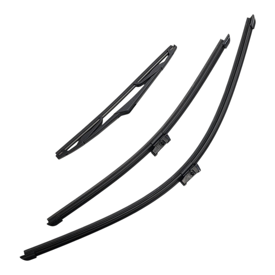 Silbak Front & Rear Wiper Blade Set, Compatible with Volvo V60 Cross Country 2015-2018, Driver Side 26" (650mm), Passenger Side 20" (500mm), Rear 12" (300mm)