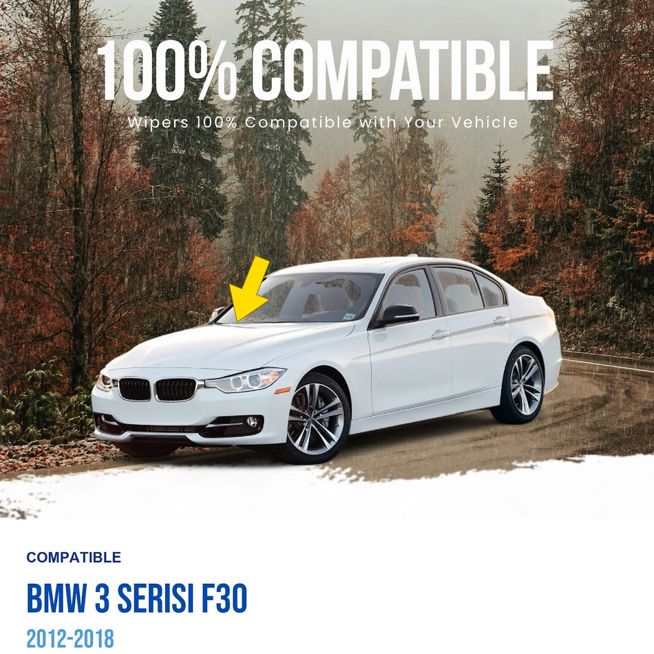 MAXTEL Front Wiper Arm, Compatible with BMW 3 Serisi F30 2012-2018