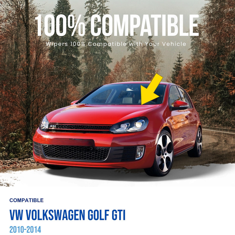 MAXTEL Front Wiper Arm, Compatible with VW Volkswagen Golf GTI 2010-2014