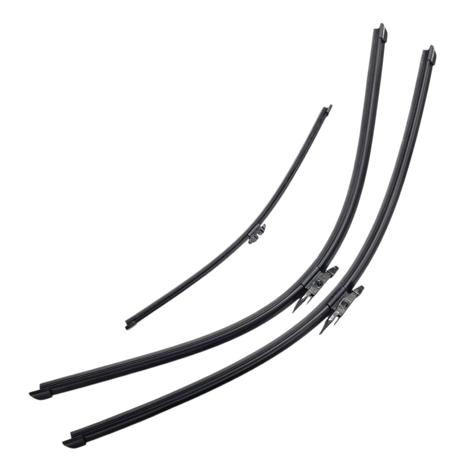 Silbak Front & Rear Wiper Blade Set, Compatible with Ford Edge 2019-2024, Driver Side 28" (700mm), Passenger Side 28" (700mm), Rear 15" (380mm) (OEM: 2121385)