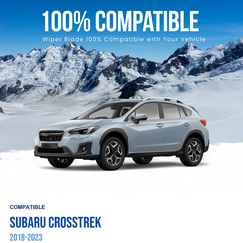 Silbak Front & Rear Wiper Blade Set, Compatible with Subaru Crosstrek 2018-2023, Driver Side 26" (650mm), Passenger Side 16" (400mm), Rear 13" (330mm)