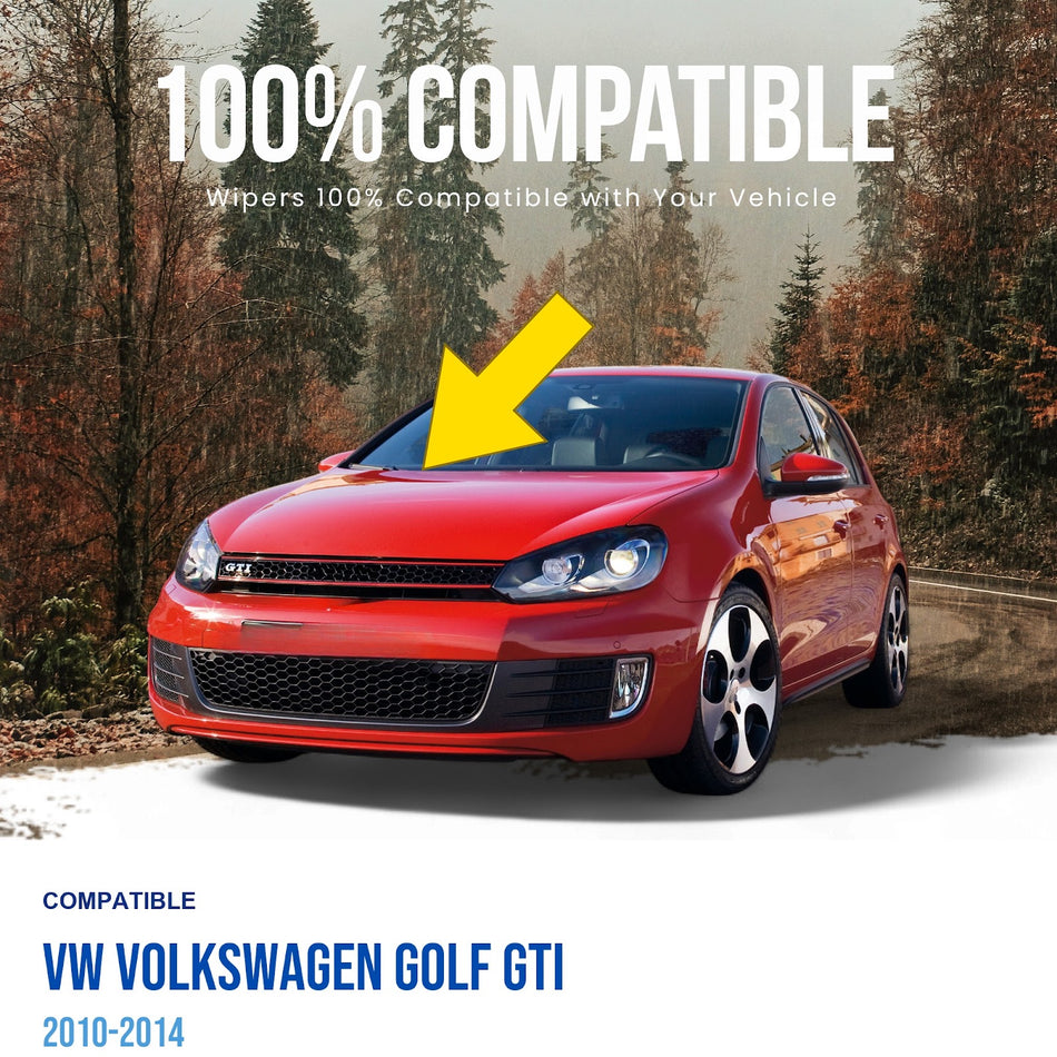 MAXTEL Front Wiper Arm, Compatible with VW Volkswagen Golf GTI 2010-2014