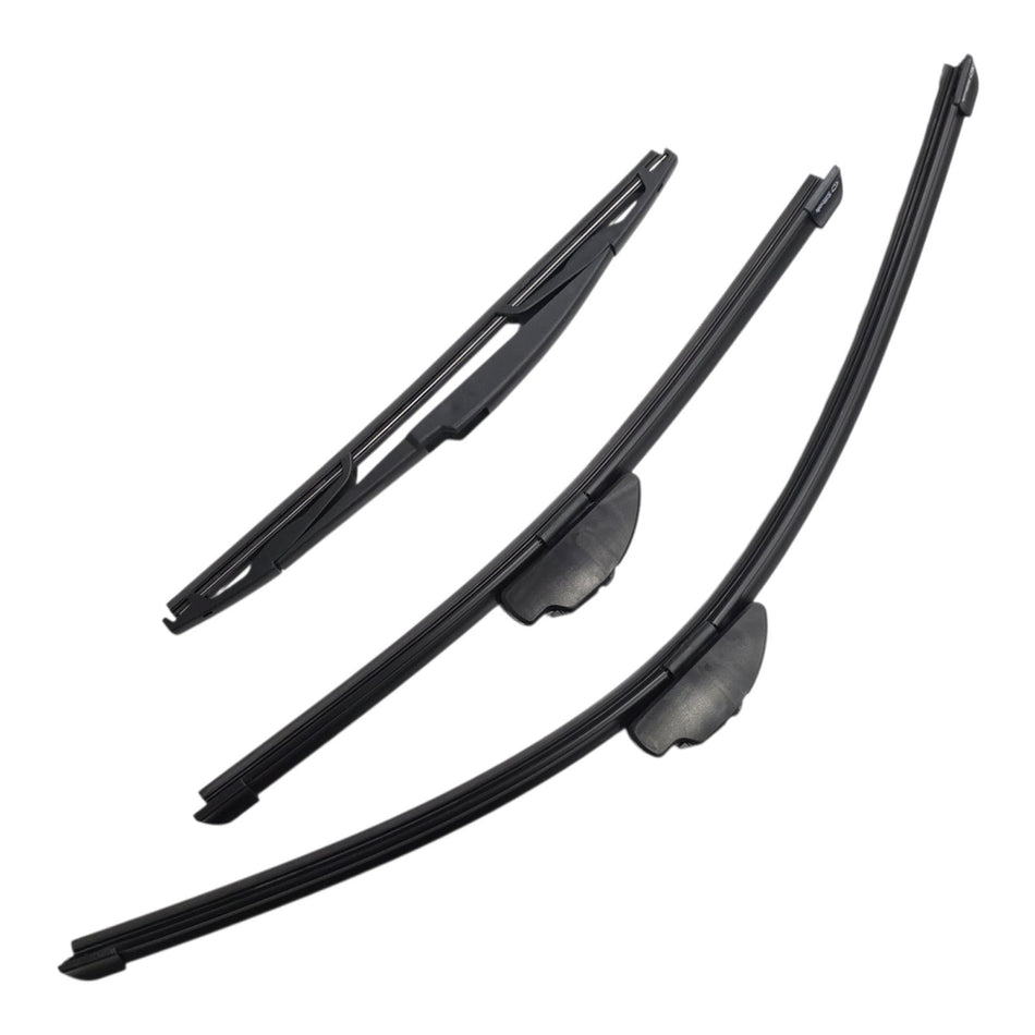 Silbak Front & Rear Wiper Blade Set, Compatible with Toyota RAV4 2006-2013, Driver Side 24" (600mm), Passenger Side 16" (400mm), Rear 12" (300mm)