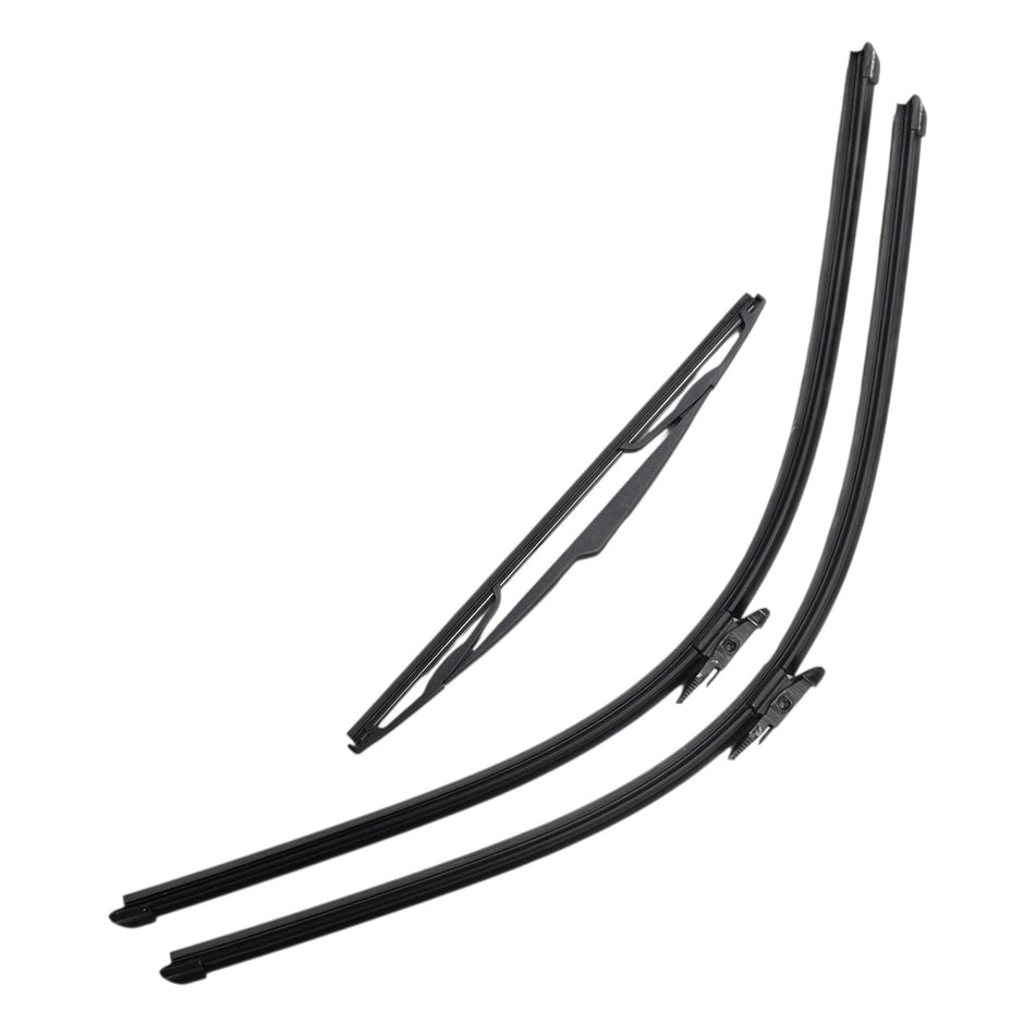 Silbak Front & Rear Wiper Blade Set, Compatible with Ford Transit Connect 2014-2023, Driver Side 30" (762mm), Passenger Side 30" (762mm), Rear 14" (350mm)