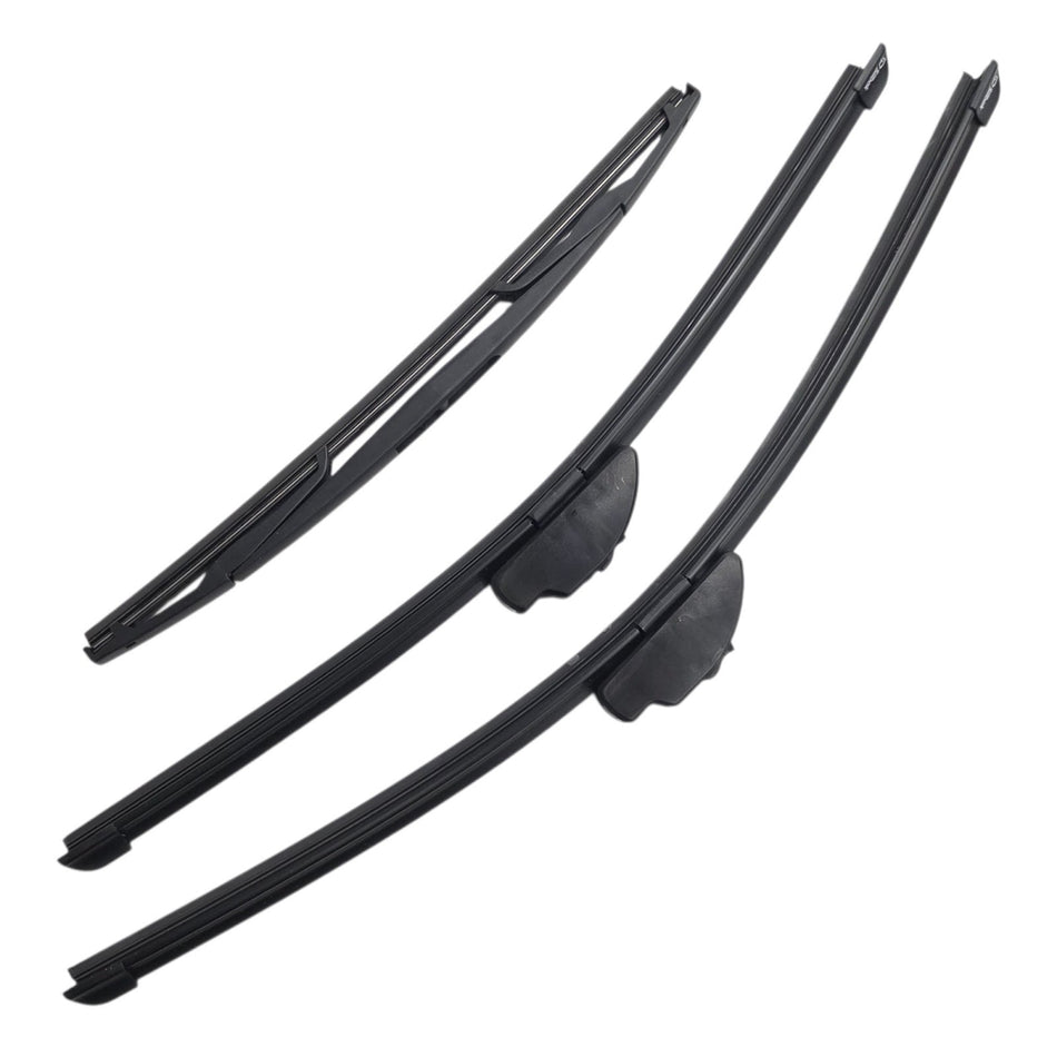 Silbak Front & Rear Wiper Blade Set, Compatible with Mazda MX-30 MX30 2021-2026, Driver Side 22" (550mm), Passenger Side 19" (480mm), Rear 14" (350mm)