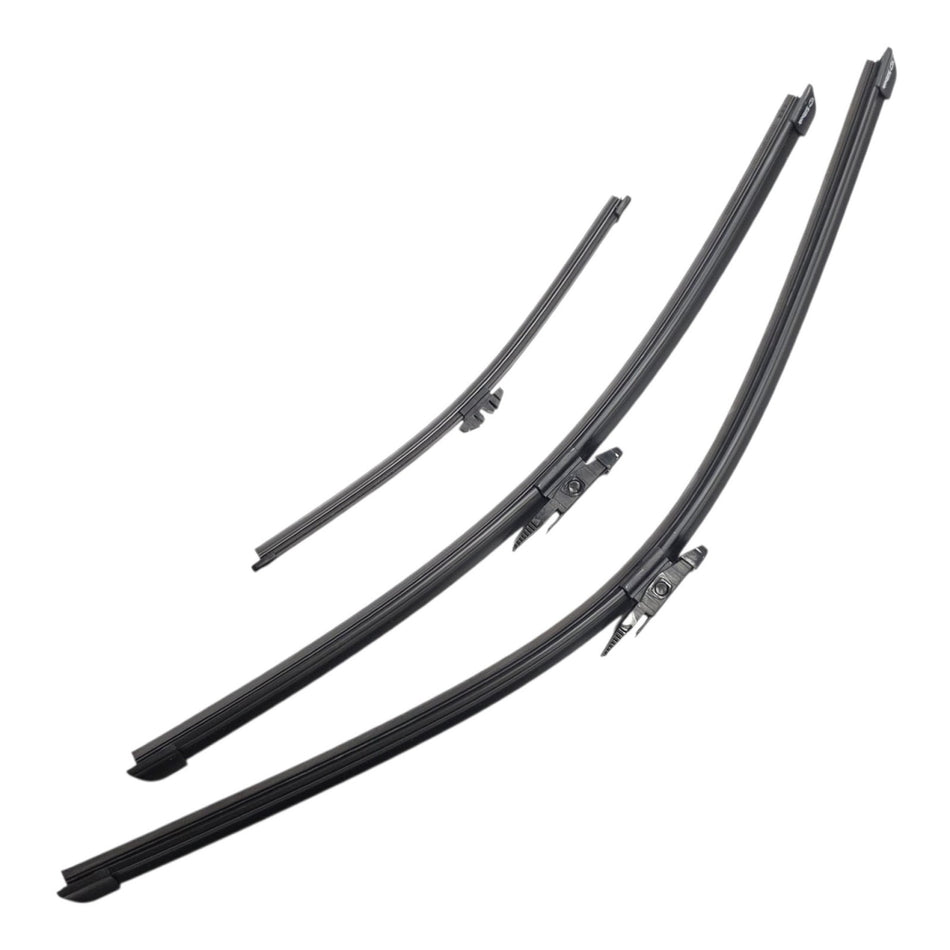 Silbak Front & Rear Wiper Blade Set, Compatible with Ford Explorer 2016-2019, Driver Side 26" (650mm), Passenger Side 22" (550mm), Rear 11" (280mm)