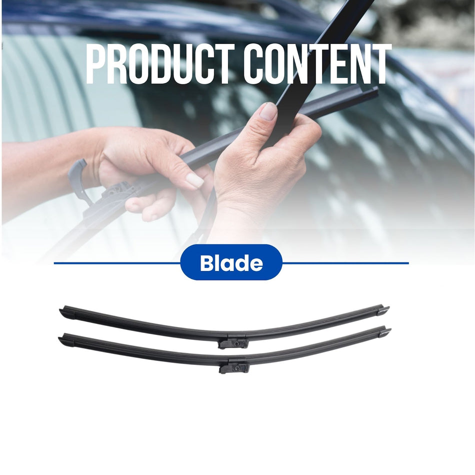 Silbak Front Wiper Blade Set, Compatible with VW Volkswagen ID.Buzz 2025-2028, Driver Side 28" (700mm), Passenger Side 28" (700mm) (OEM: 1T3998002B)