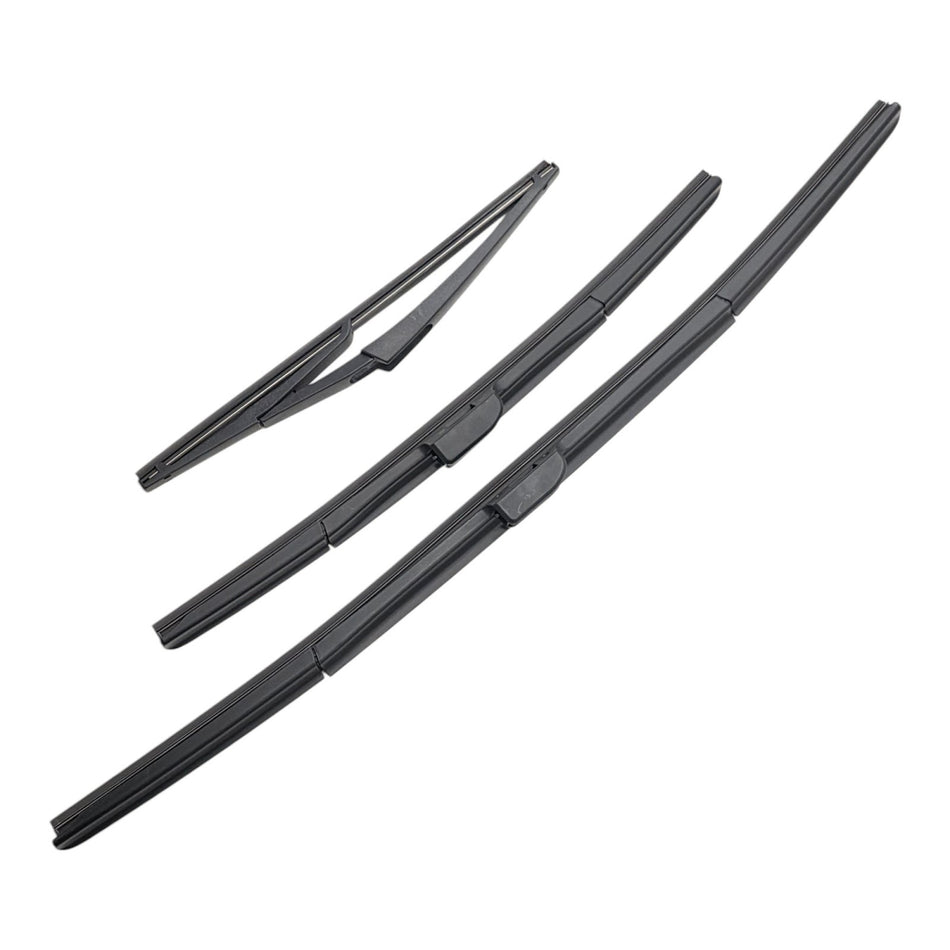 MAXTEL 26"+17" Front Wiper Blade Set Bundle with Silbak 12" Rear Wiper Blade, Compatible with Infiniti QX60 2014-2020, Driver Side 26" (650mm), Passenger Side 17" (430mm), Rear 12" (300mm)