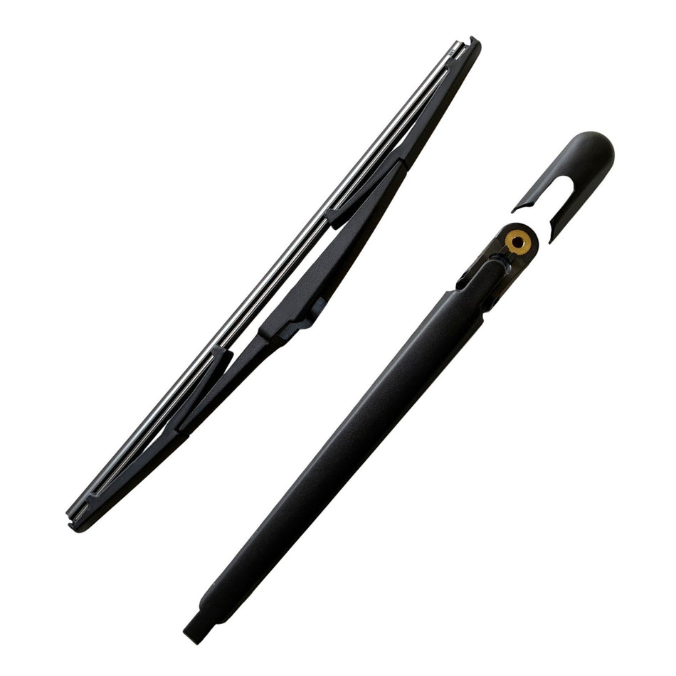 MAXTEL Rear Wiper Blade & Arm compatible with Mazda 3 HB Hatchback 2010-2013, 13.78 in (350 mm) Black, Clear Visibility, Easy Installation, 1-Year Manufacturer Warranty