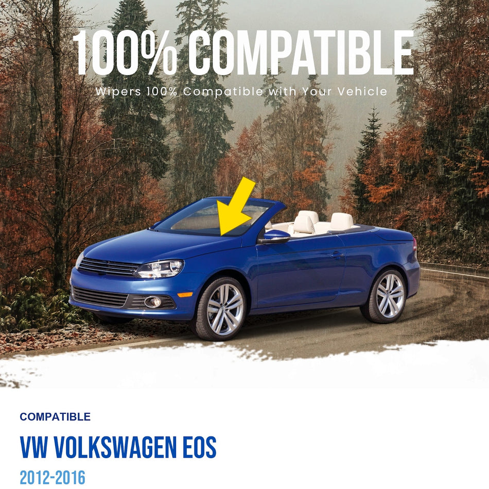 MAXTEL Front Wiper Arm, Compatible with VW Volkswagen EOS 2012-2016