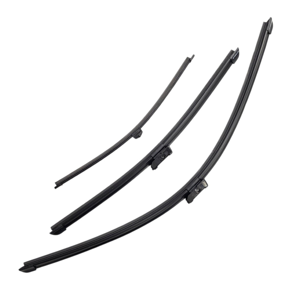 Silbak Front & Rear Wiper Blade Set, Compatible with Audi A3 e-tron Sportback 2016-2018, Driver Side 26" (650mm), Passenger Side 18" (450mm), Rear 13" (330mm) (OEM: 8V1998002)