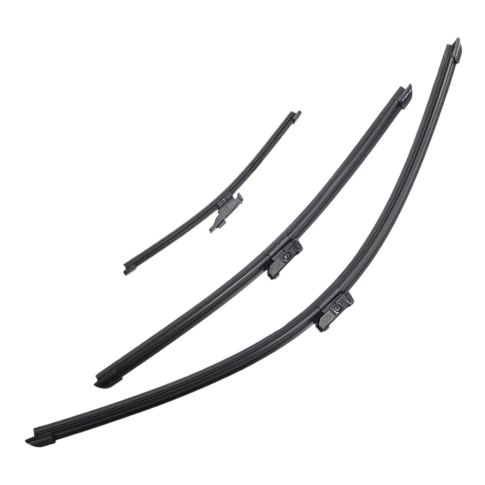 Silbak Front & Rear Wiper Blade Set, Compatible with VW Volkswagen Golf GTI 2022-2024, Driver Side 26" (650mm), Passenger Side 18" (450mm), Rear 10" (254mm) (OEM: 5G1998002)