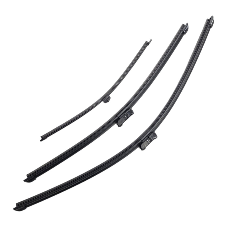 Silbak Front & Rear Wiper Blade Set, Compatible with Audi e-tron 2019-2023, Driver Side 25" (635mm), Passenger Side 20" (500mm), Rear 13" (330mm) (OEM: 4KL998002)