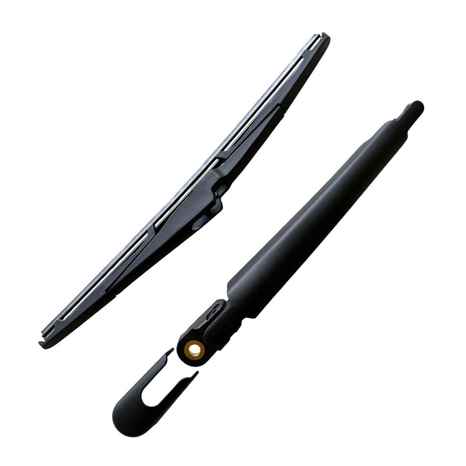 MAXTEL Rear Wiper Blade & Arm, compatible with Hyundai Santa Fe 2013-2016, 12.6 in (320 mm), Black, Quick-Clip Adaptor, 100% Compatible, 1-Year Manufacturer Warranty