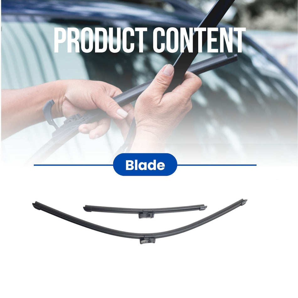 Silbak Front Wiper Blade Set, Compatible with Chevrolet Traverse 2024-2028, Driver Side 26" (650mm), Passenger Side 14" (350mm)