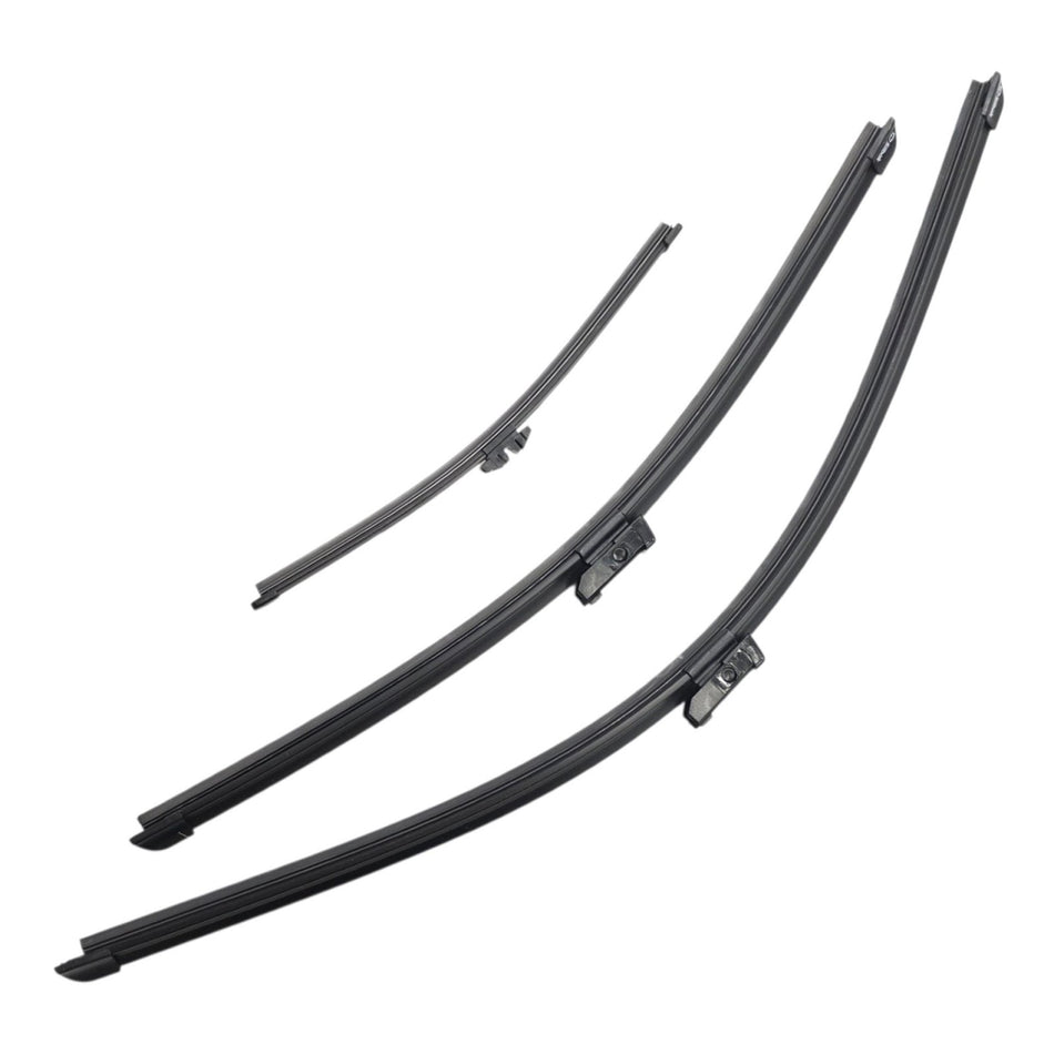 Silbak Front & Rear Wiper Blade Set, Compatible with Honda Civic HB 2022-2027, Driver Side 24" (600mm), Passenger Side 19" (480mm), Rear 11" (280mm)