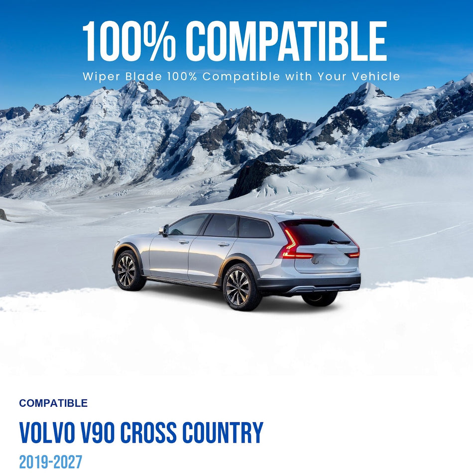 MAXTEL Rear Wiper Blade & Arm, Compatible with Volvo V90 Cross Country 2019-2027, 14" (350mm) (OEM: 32285717)