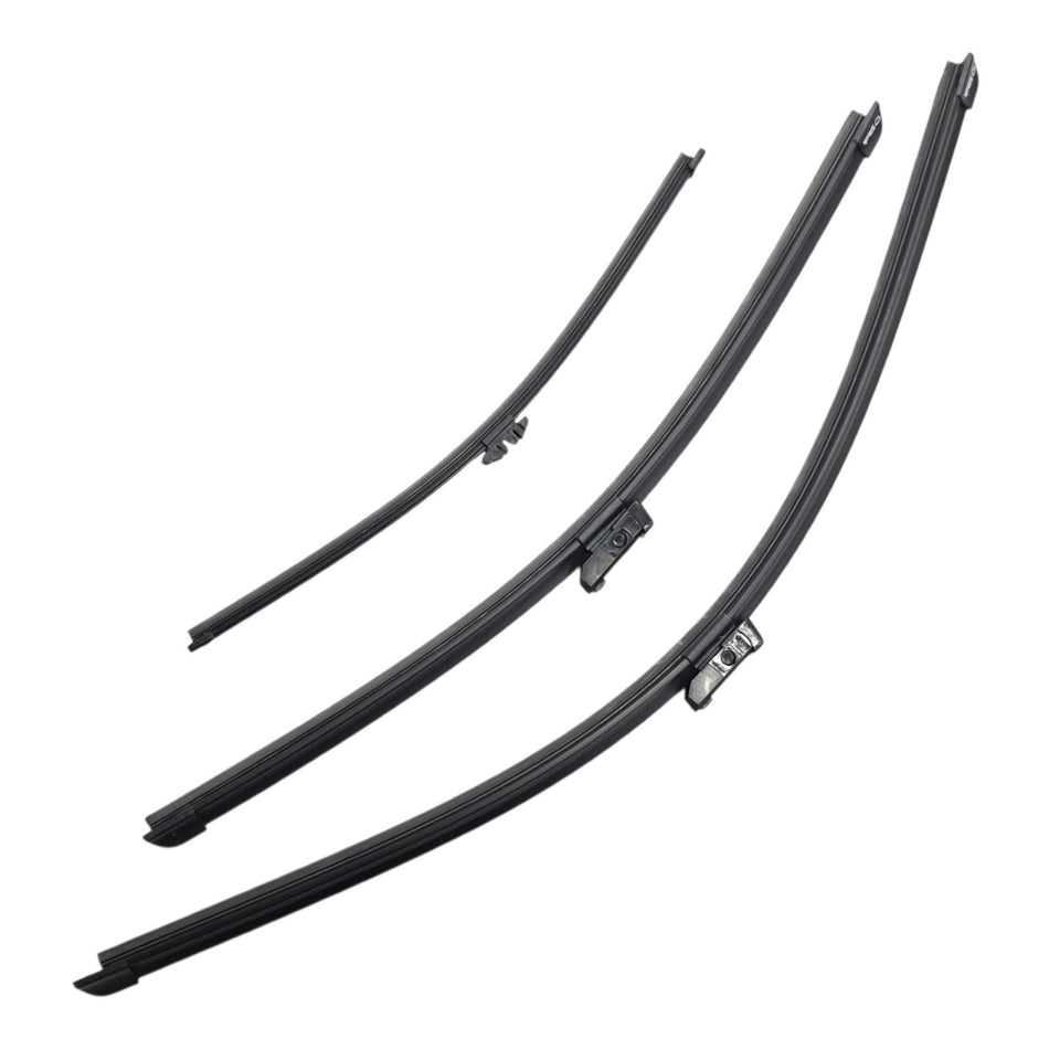 Silbak Front & Rear Wiper Blade Set, Compatible with Volvo V90 2018-2020, Driver Side 25" (635mm), Passenger Side 20" (500mm), Rear 14" (350mm) (OEM: 32282838)