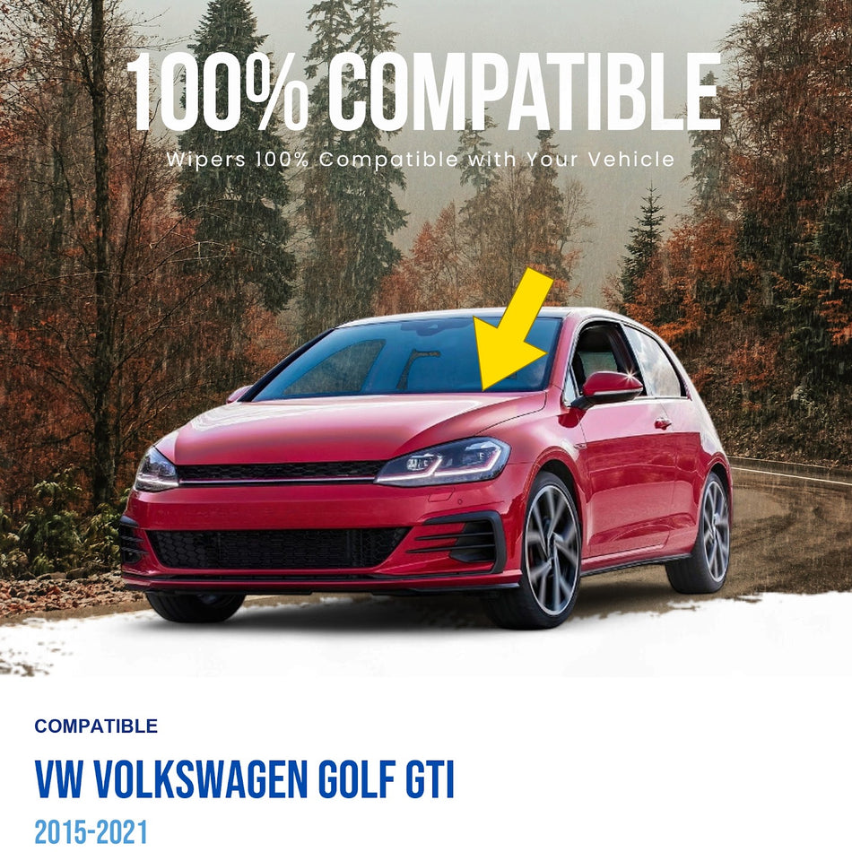 MAXTEL Front Wiper Arm, Compatible with VW Volkswagen Golf GTI 2015-2021