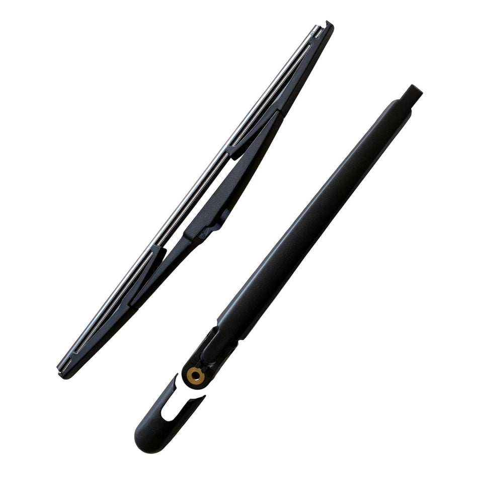 MAXTEL Rear Windshield Wiper Arm & Blade Set compatible with Hyundai Santa Fe 2006-2012, Size 13.78 in (350 mm), 100% Compatible, Clear Visibility, Black, 1-Year Manufacturer Warranty