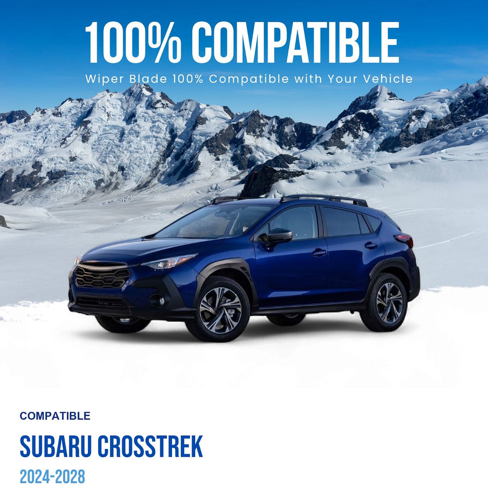 Silbak Front & Rear Wiper Blade Set, Compatible with Subaru Crosstrek 2024-2028, Driver Side 26" (650mm), Passenger Side 16" (400mm), Rear 13" (330mm)