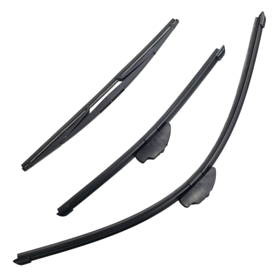 Silbak Front & Rear Wiper Blade Set, Compatible with Honda Insight 2010-2012, Driver Side 26" (650mm), Passenger Side 16" (400mm), Rear 15" (380mm)