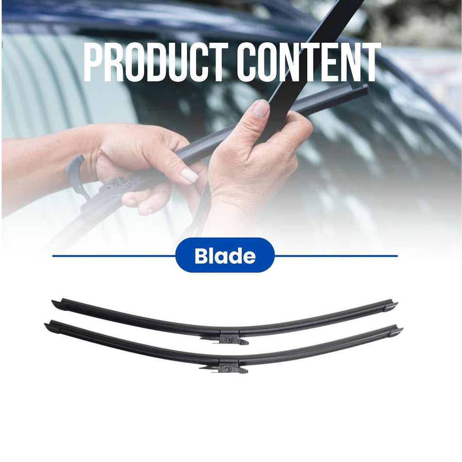 Silbak MUSON PRO Flat Front Wiper Blade Set compatible with Ford Bronco 2021-2026, Driver Side 17 in (430 mm) Passenger Side 17 in (430 mm)