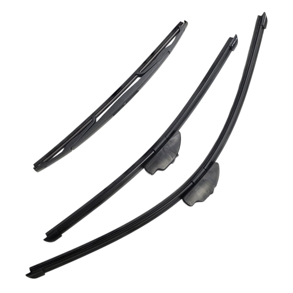 Silbak Front & Rear Wiper Blade Set, Compatible with Infiniti EX35 EX37 2008-2013, Driver Side 24" (600mm), Passenger Side 18" (450mm), Rear 14" (350mm)