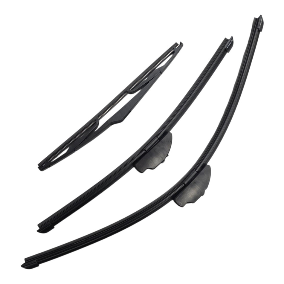 Silbak Front & Rear Wiper Blade Set, Compatible with Kia Sportage 2011-2016, Driver Side 24" (600mm), Passenger Side 18" (450mm), Rear 12" (300mm)