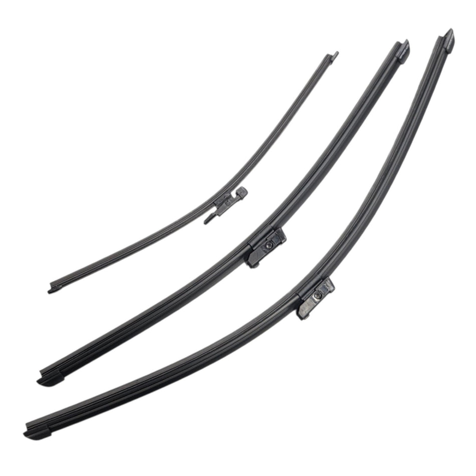 Silbak Front & Rear Wiper Blade Set, Compatible with Porsche Macan 2022-2026, Driver Side 24" (600mm), Passenger Side 20" (500mm), Rear 15" (380mm) (OEM: 95B998001A)