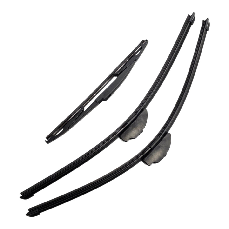 Silbak Front & Rear Wiper Blade Set, Compatible with Toyota Land Cruiser J200 2008-2012, Driver Side 24" (600mm), Passenger Side 22" (550mm), Rear 12" (300mm)