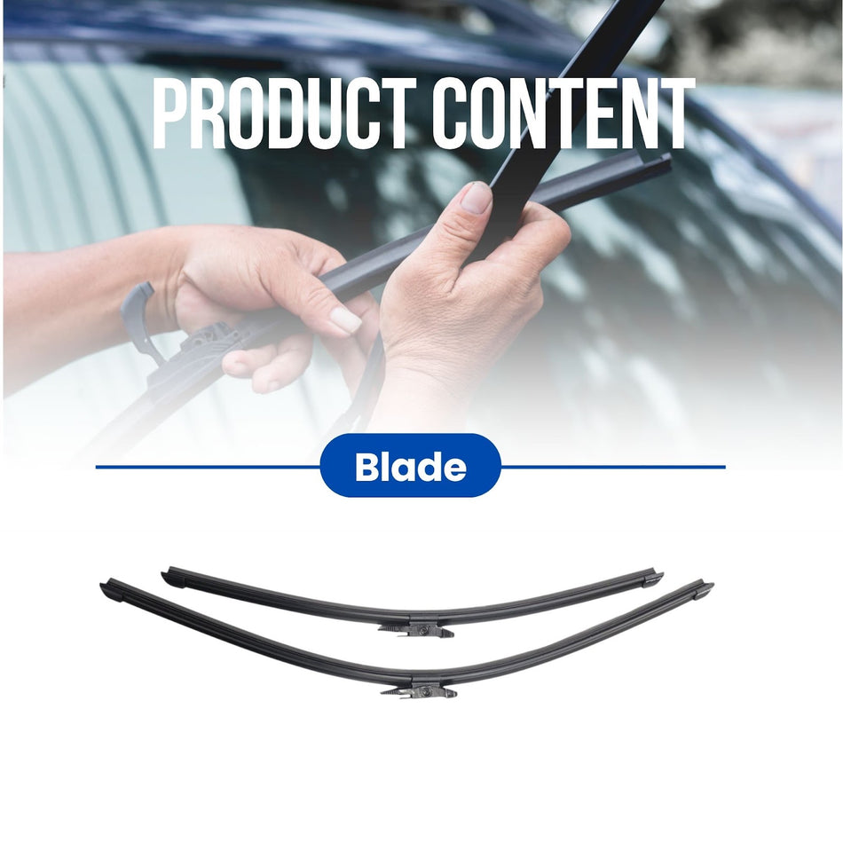Silbak Front Wiper Blade Set, Compatible with Ford Escape PHEV 2021-2026, Driver Side 25" (635mm), Passenger Side 20" (500mm)