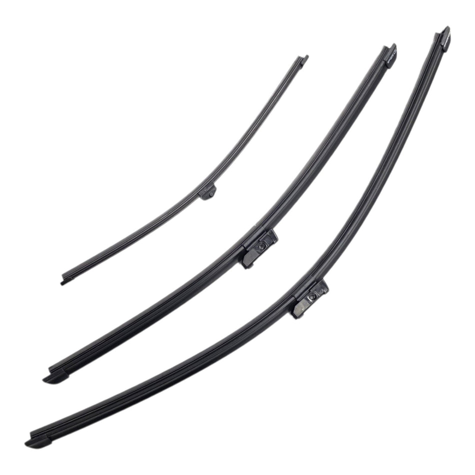 Silbak Front & Rear Wiper Blade Set, Compatible with Audi Q3 2019-2025, Driver Side 25" (635mm), Passenger Side 20" (500mm), Rear 14" (350mm) (OEM: 83B998002)