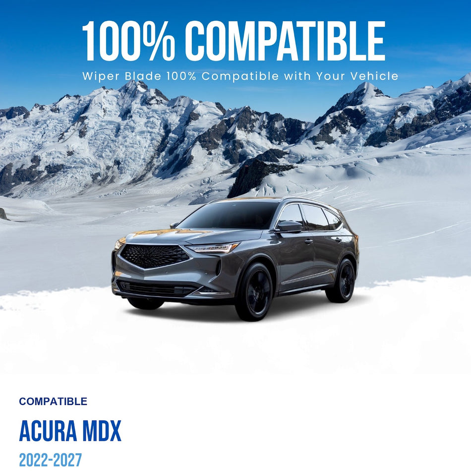 MAXTEL Front Wiper Blade Set, Compatible with Acura MDX 2022-2027, Driver Side 26" (650mm), Passenger Side 20" (500mm)