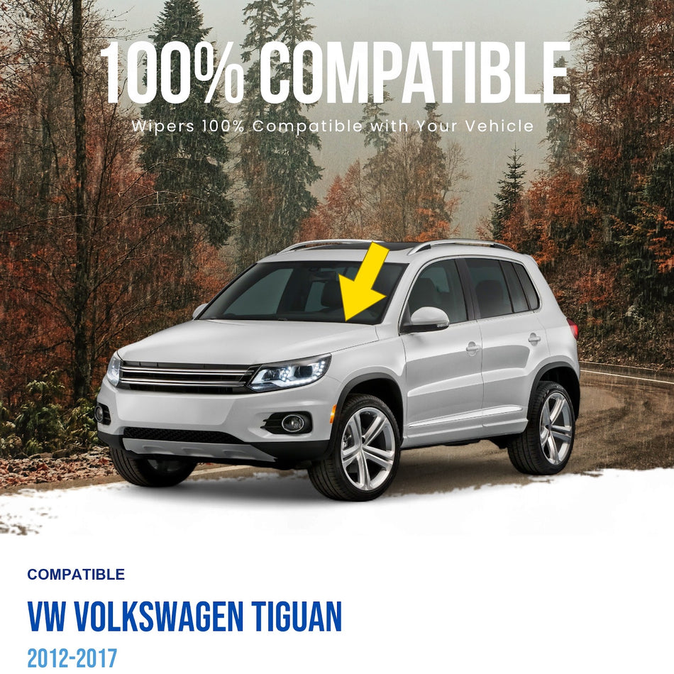 MAXTEL Front Wiper Arm, Compatible with VW Volkswagen Tiguan 2012-2017