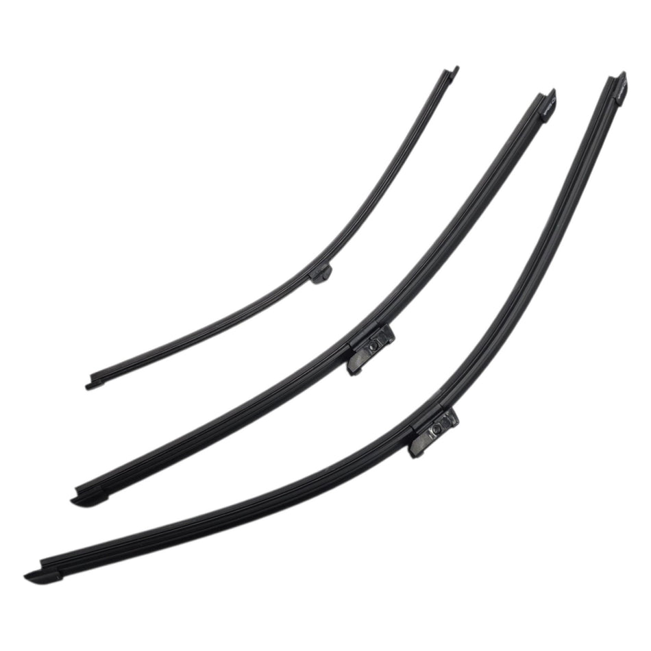 Silbak Front & Rear Wiper Blade Set, Compatible with Bentley Bentayga 2017-2020, Driver Side 26" (650mm), Passenger Side 20" (500mm), Rear 16" (400mm) (OEM: 4M1998002)