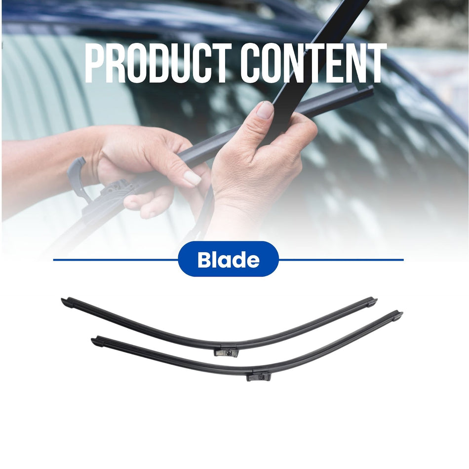 Silbak Wiper Blade Set compatible with Cadillac Escalade 2021-2024, Front Driver Side 22 in (550 mm), Passenger Side 22 in (550 mm)
