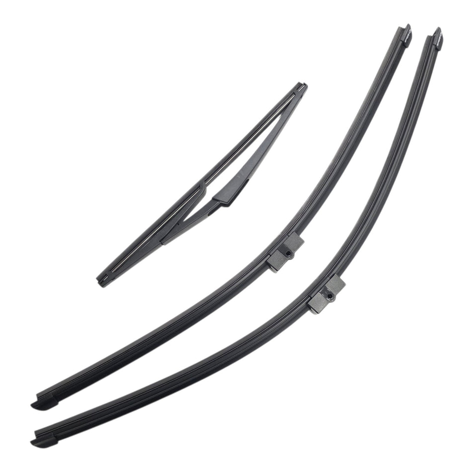 Silbak Front & Rear Wiper Blade Set, Compatible with Mercedes-Benz E Class Wagon 2010-2013, Driver Side 26" (650mm), Passenger Side 24" (600mm), Rear 12" (300mm) (OEM: A2128201045)