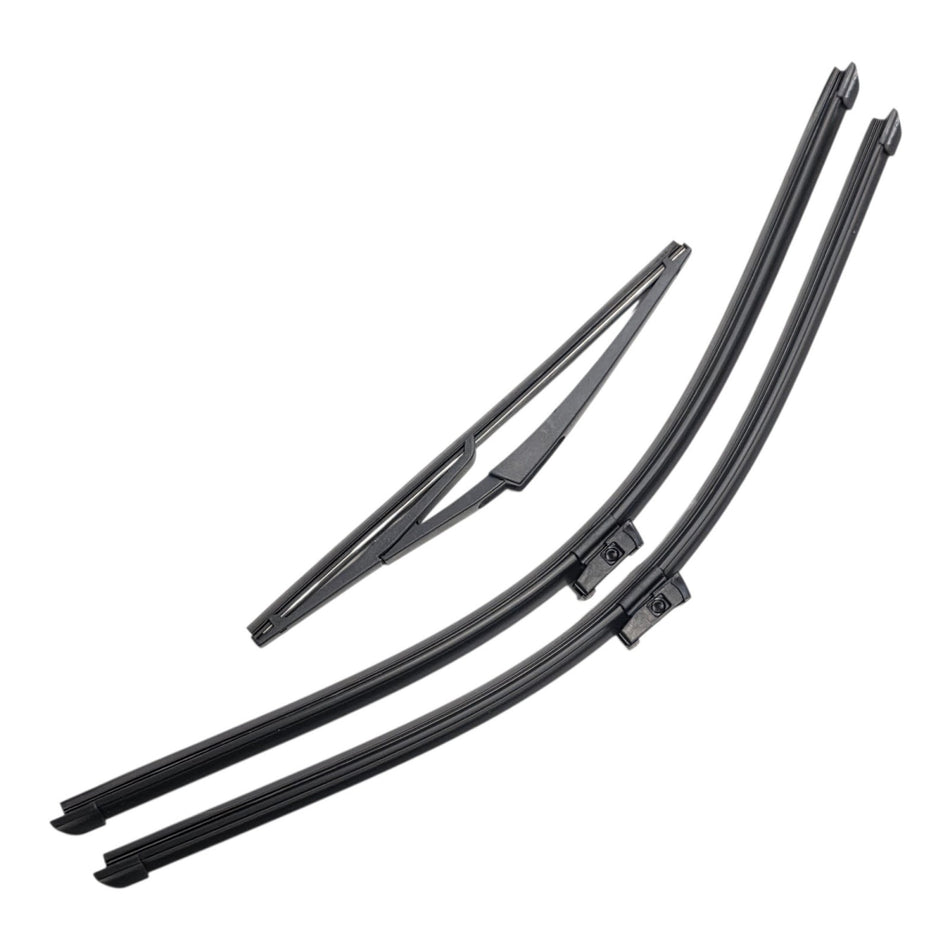 Silbak Front & Rear Wiper Blade Set, Compatible with Mercedes-Benz E Class Wagon 2014-2016, Driver Side 24" (600mm), Passenger Side 24" (600mm), Rear 12" (300mm) (OEM: A2128201700)