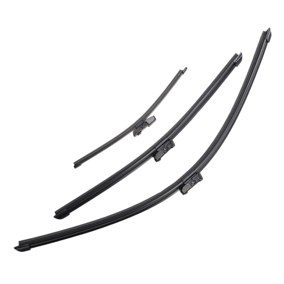 Silbak Front & Rear Wiper Blade Set, Compatible with VW Volkswagen Golf 2015-2021, Driver Side 26" (650mm), Passenger Side 18" (450mm), Rear 11" (280mm) (OEM: 5GM998002)