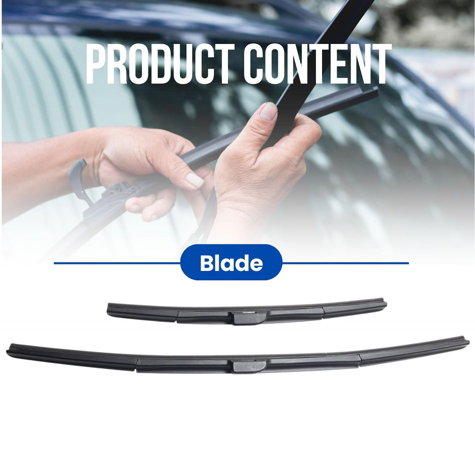 MAXTEL Wiper Blade compatible with Mitsubishi Outlander 2013-2016, Exclusive Wiper Blade X2 Front 26 in/650 mm + 17 in/430 mm, Quick-Clip Adaptor, Black