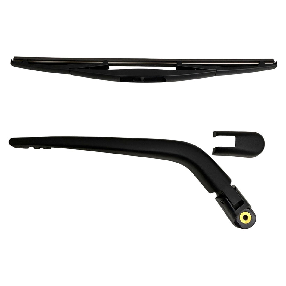 MAXTEL Rear Wiper Blade & Arm compatible with Honda Fit 2009-2014, Size 350MM (13.78 in), Black, 1-Year Manufacturer Warranty