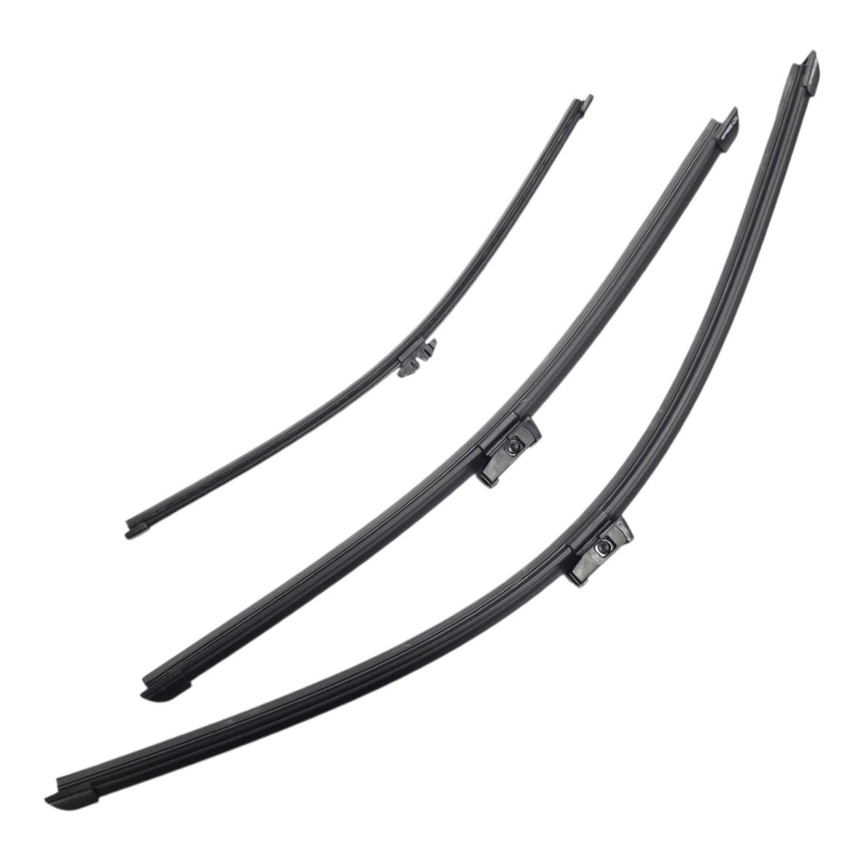 Silbak Front & Rear Wiper Blade Set, Compatible with Volvo XC60 2009-2010, Driver Side 26" (650mm), Passenger Side 20" (500mm), Rear 15" (380mm) (OEM: 31457760)