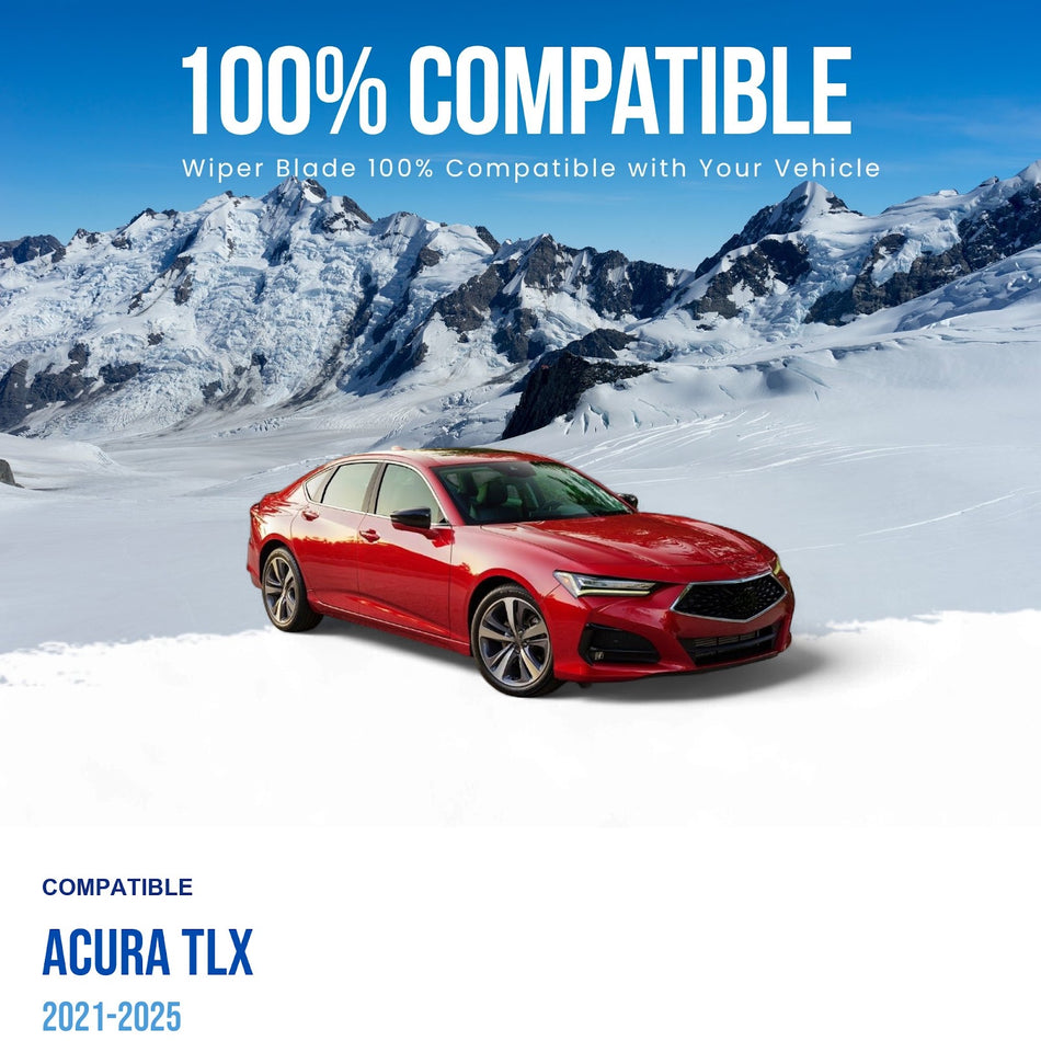 MAXTEL Front Wiper Blade Set, Compatible with Acura TLX 2021-2025, Driver Side 26" (650mm), Passenger Side 17" (430mm)