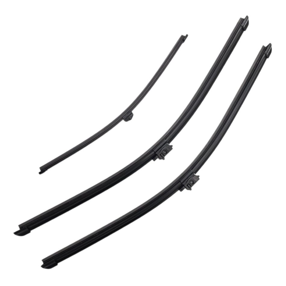 Silbak Front & Rear Wiper Blade Set, Compatible with Mercedes-Benz GLC 2020-2022, Driver Side 22" (550mm), Passenger Side 22" (550mm), Rear 14" (350mm) (OEM: A2058205700)