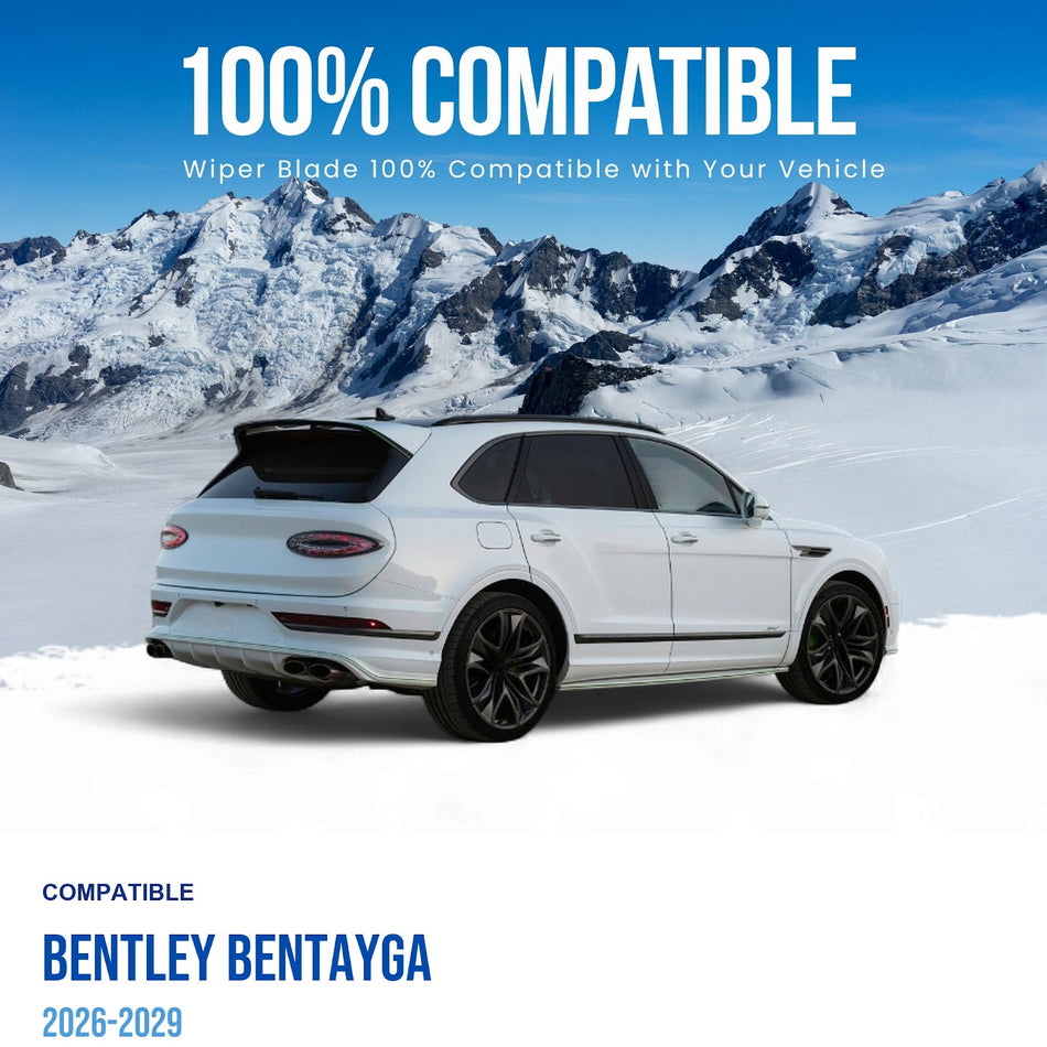 Silbak Rear Wiper Blade, Compatible with Bentley Bentayga 2026-2029, 16" (400mm) (OEM: 8K9955425)