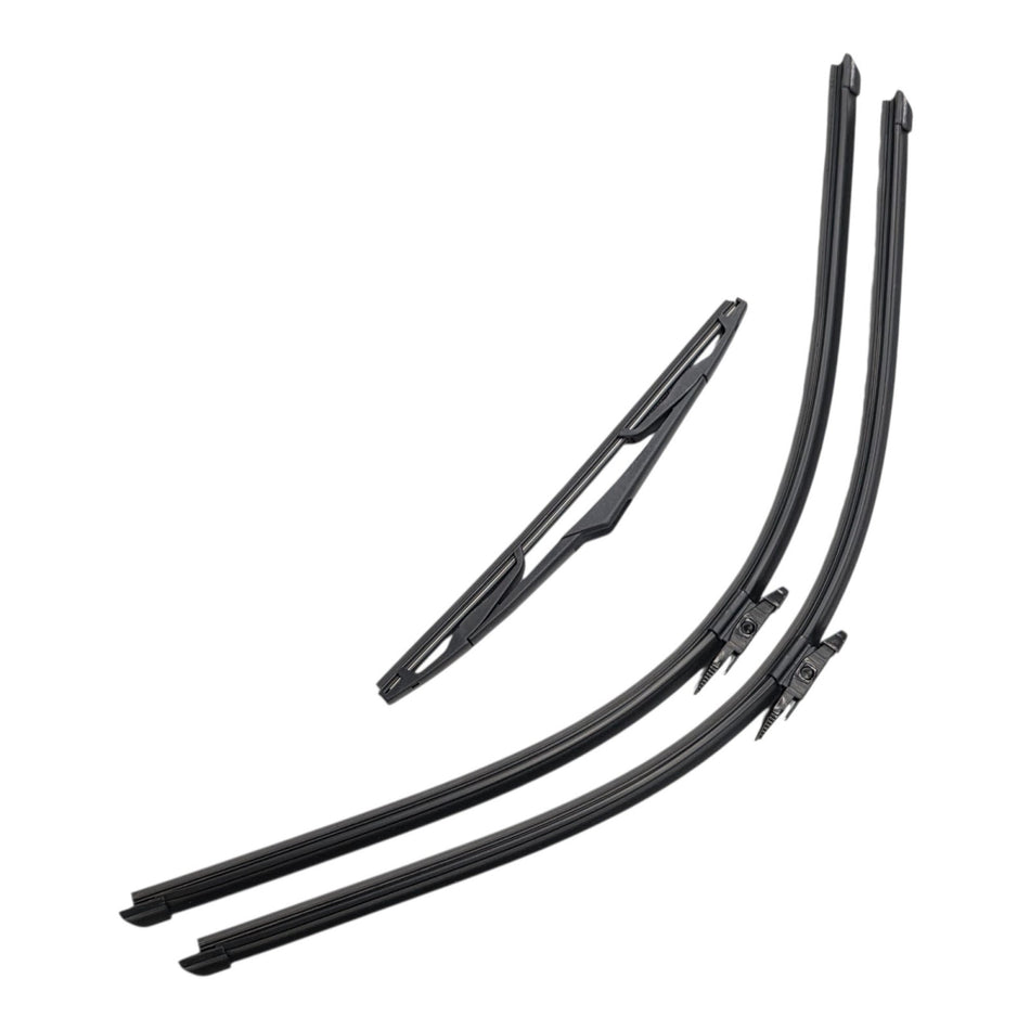 Silbak Front & Rear Wiper Blade Set, Compatible with Ford Focus Electric 2013-2018, Driver Side 28" (700mm), Passenger Side 28" (700mm), Rear 12" (300mm)