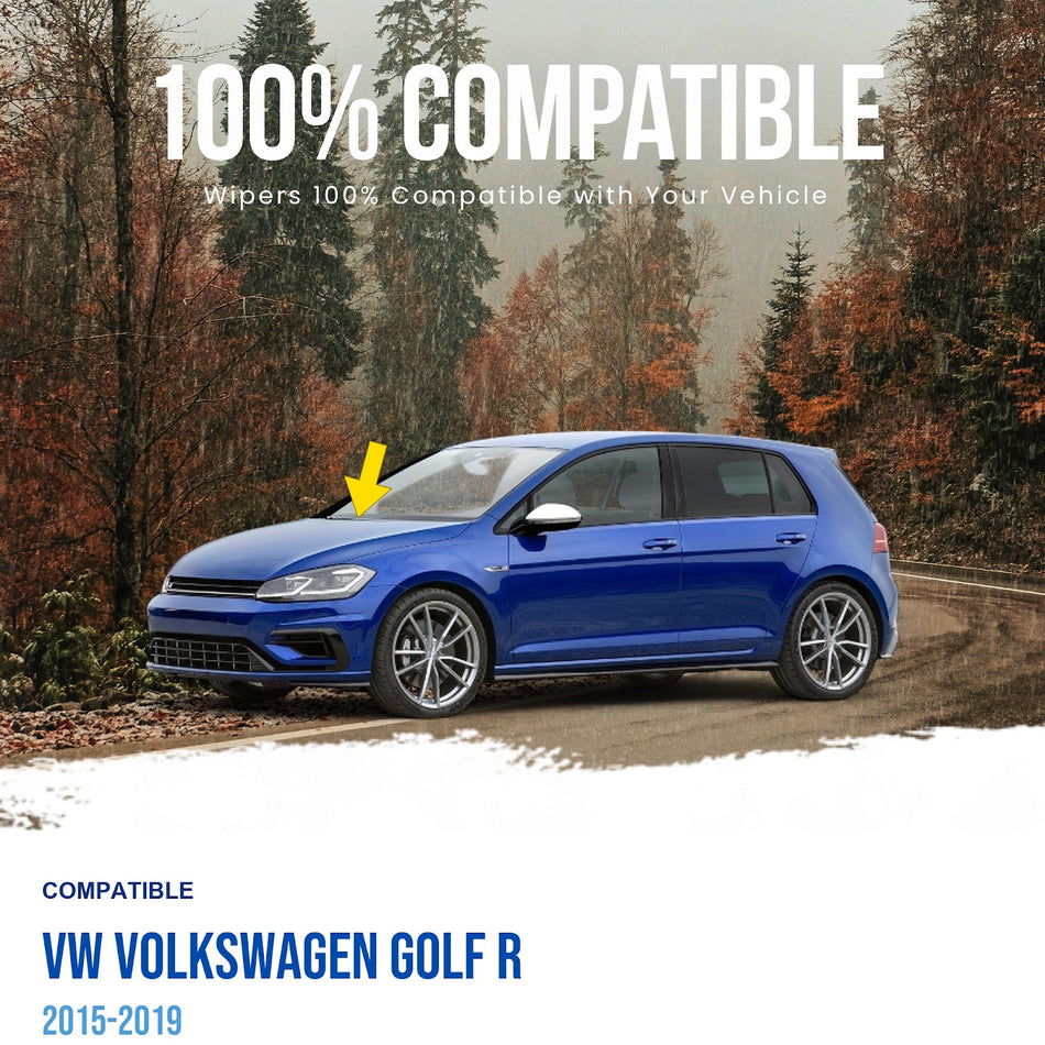 MAXTEL Front Wiper Arm, Compatible with VW Volkswagen Golf R 2015-2019