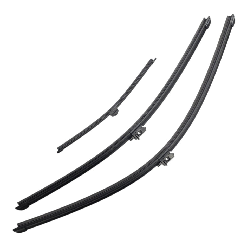 Silbak Front & Rear Wiper Blade Set, Compatible with Mercedes-Benz E-Class Wagon 2020-2023, Driver Side 24" (600mm), Passenger Side 22" (550mm), Rear 11" (280mm) (OEM: A2138205701)